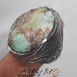 انگشتر فیروزه سبز آبی نیشابور