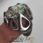 انگشتر فیروزه با رکاب اشکی