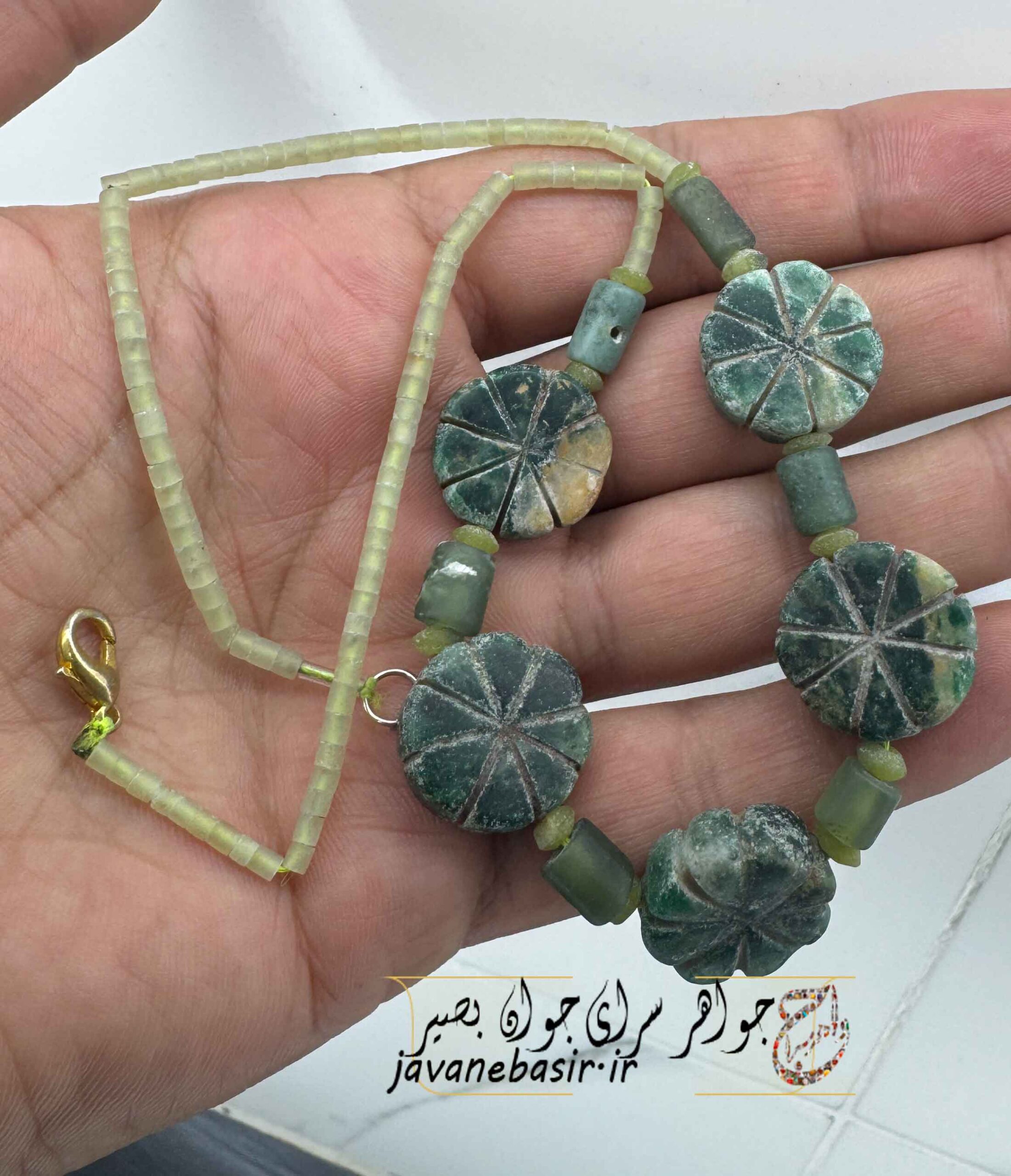 گردنبند یشم کهنه افغانستان