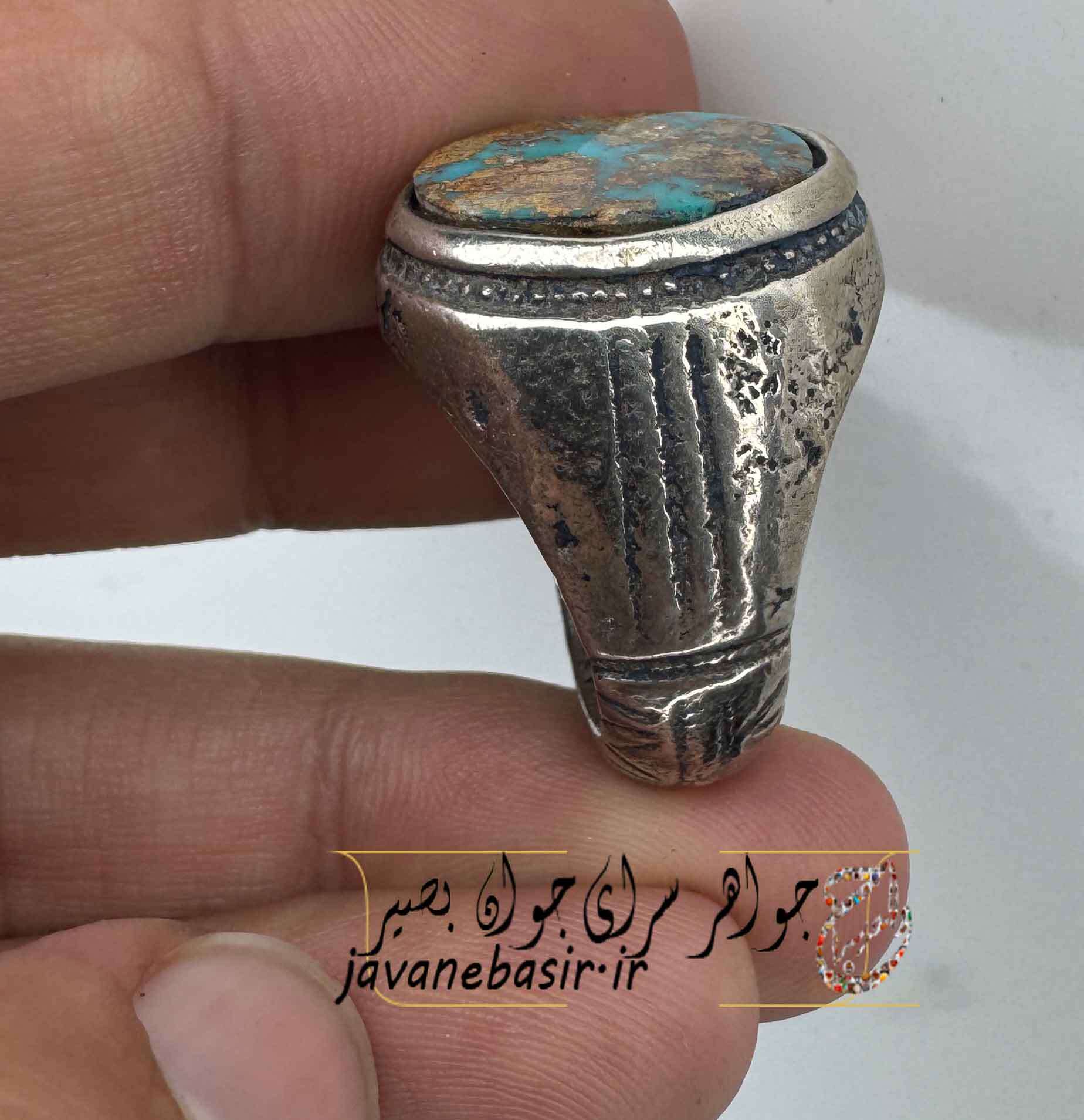 انگشتر فیروزه مردانه قدمت دار