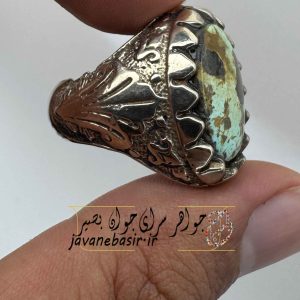 انگشتر فیروزه مصور چهره واضح