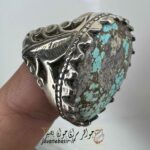 انگشتر فیروزه عنکبوتی مردانه