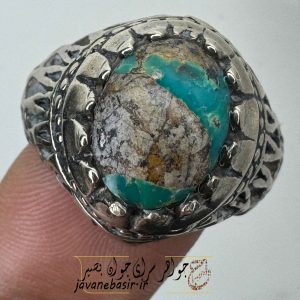 انگشتر فیروزه رکاب شبکه ای 10 انگشتر فیروزه رکاب شبکه ای
