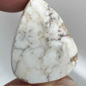 نگین فیروزه سفید مصور