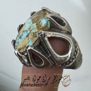 انگشتر فیروزه رکاب اشکی استاد خشیج