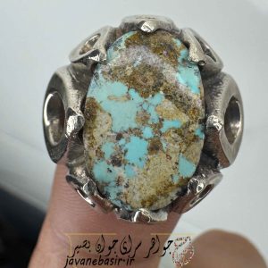 انگشتر فیروزه رکاب اشکی استاد خشیج 8 انگشتر فیروزه رکاب اشکی استاد خشیج