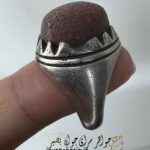 انگشتر سنگ هبهاب سرخ (خونی) با طلسم اهرون مهرون