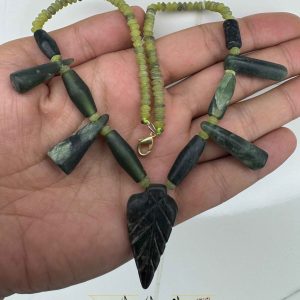 گردنبند اصیل یشم سبز افغان