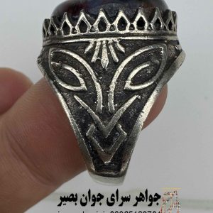 انگشتر عقیق شجر چندرنگ