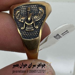انگشتر طلا روس طرح تاج و فروهر