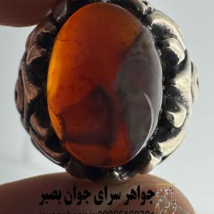 انگشتر عقیق سرخ یمن مصور