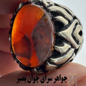 انگشتر عقیق سرخ یمن مصور زنده هنر استاد خشیج