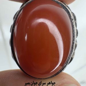 انگشتر عقیق سرخ طبیعی