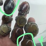 ۲انگشترعقیق کاروینگ شده شجر