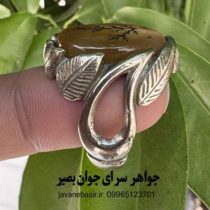 خرید انگشتر عقیق زرد نقش درخت | افزایش شجاعت و جسارت