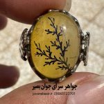 خرید انگشتر عقیق زرد حکاکی شجر | افزایش کاریزما و نفوذ کلام
