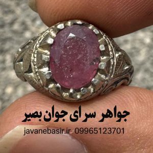 انگشتر یاقوت سرخ کهنه با درخشش شرابی | رکاب مستحکم و سنگ طبیعی 4 انگشتر یاقوت سرخ