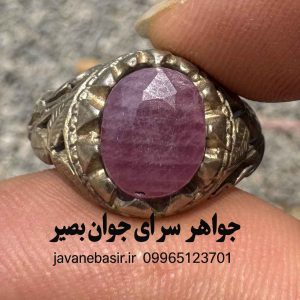 انگشتر یاقوت سرخ ظریف | جلای آینهای و رکاب مستحکم از جنس سکه 2 انگشتر یاقوت سرخ