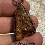 گردنبند زوعه مار چرب زنده رگه‌دار با چهره طبیعی | سنگ کمیاب برای قدرت مطلق و حفاظت کامل