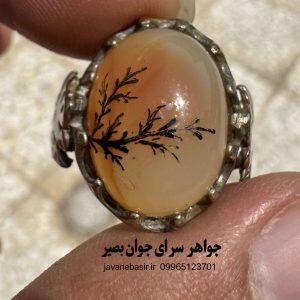 خرید انگشتر عقیق زرد و سرخ اصل | حکاکی دستی شجر 10 خرید انگشتر عقیق زرد و سرخ