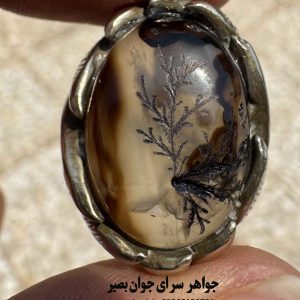 خرید انگشتر عقیق با کاروینگ شجر